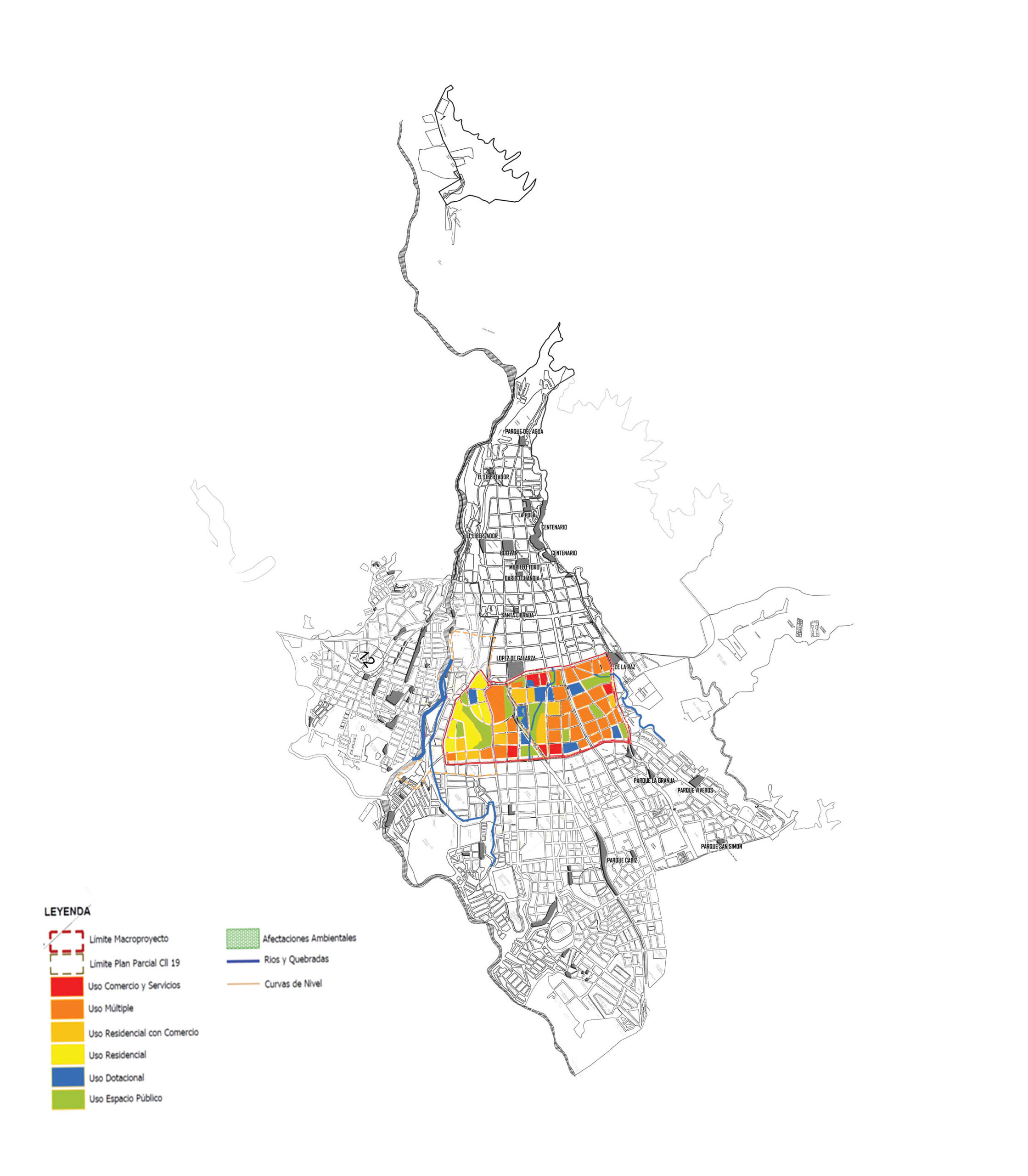 localizacion of the urban renewal area - land uses